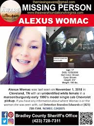 MISSING JUVENILE We are asking for the public's help in locating missing  Juvenile Alexus Womac, age 17. 5'5" 160 lbs Brown eyes Brown hair Last seen 