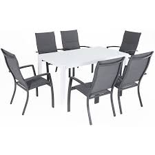 All of their weaving is done in house by hand. Best Selling Hanover Del Mar 7 Piece Outdoor Dining Set W 6 Padded Sling Chairs In Gray And 40 X 78 Dining Table Accuweather Shop
