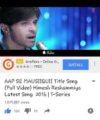 Zeeshan B1e8539f74344a9 Twitter Bhushan kumar's presents the second track menu kehn de with lyrics from #aapsemausiiquii album in the voice of himesh reshammiya.song creditssinger. twitter