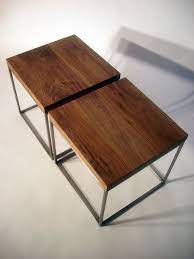 Solid pine wood wooden coffee table stool side table cube shape interior scandinavian design zig zag shape drum. Custom Made Black Walnut Table Cubes By Bdagitz Furniture Custommade Com