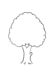 Straight lines with a wider point at the top and bottom. Tree Drawing How To Draw A Tree Step By Step