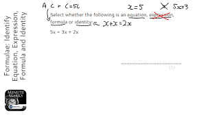 Free online equation calculator helps you to solve linear, quadratic and polynomial systems of equations. Formulae Identify Equation Expression Formula And Identity Grade 4 Onmaths Gcse Maths Youtube