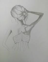 Continuous line drawing of woman sitting on toilet seat with computer. Pencil Sketch Of A Women Figure Drawing Showing The Process Step By Step Steemit