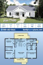 .three bedroom home map, triple bedroom ghar naksha, make my house offers a complete architecture solution for the 3 bhk small house. Country Style House Plan 77400 With 3 Bed 2 Bath Country Style House Plans Ranch House Plans Country House Plans