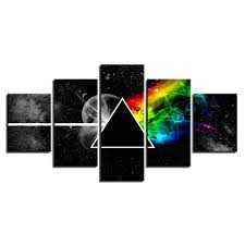 22'' h x 24'' w x 2'' d. Pink Floyd 5 Panel Wall Art Vangovagon Home Store