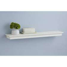 shop allen roth 42 in w x 2 64 h 7 d wall mounted shelving at lowes com shelves bookshelves narrow bathroom shelf unit
