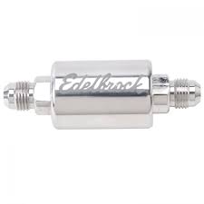 Apply 12 volts to the fuel pump for 30 seconds and measure the amount of fuel discharge, then. Edelbrock Com High Flow Fuel Filter 8129 Polished Finish