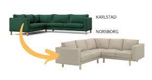 Karlstad Slipcover Resized To Fit Norsborg Sofa Ikea Hackers