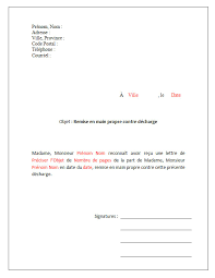 Quelles sont les sanctions applicables en cas de non remise, par l'employeur, des documents de fin de contrat ? Modele De Lettre Remise En Main Propre Contre Decharge Docutexte