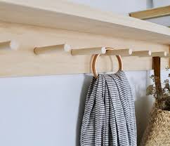 Wooden Peg Rail With Shelf Wooden Peg Rack Wooden Shelf Rack Wooden Shelves Wooden Pegs Shaker Pegs