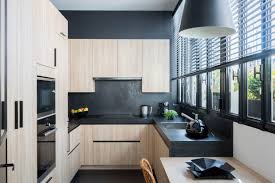 Cuisine noire et bois : Une Cuisine Entre Noir Et Bois