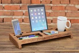 Wooden Desk Organizer Office Organizer Phone Station Solid Etsy Wooden Desk Organizer Handmade Wooden Desk Wooden Desk