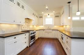 White Cabinets Brushed Nickle Hardware Bronze Lighting Farmhouse Sink Brushe Craftsman Kitchen Cabinets White Kitchen Cabinet Styles Craftsman Style Kitchen