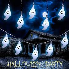 4.4 out of 5 stars 2,220. Halloween String Light With 20 Led Ghost Lights 9 8 Feet Halloween Scary Fairy Lights Battery Powered Ghost Lights For Indoor Outdoor Festival Decoration 2 Modes Steady And Flickering Lights Amazon Com