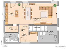 Bauhaus Etos Von Kern Haus Offene Kuche Als Mittelpunkt Haus Grundriss Grundriss Einfamilienhaus Doppelhaus Grundriss