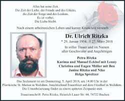 C.c could of been canceled without him.he stated something after that men got an idea about the three. Traueranzeigen Von Ulrich Ritzka Trauerportal Ihrer Tageszeitung