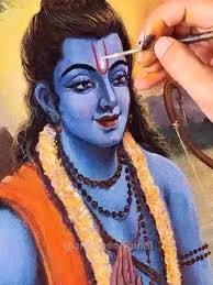 Acrylic Painting of Shree Ram: Divine Art Creation