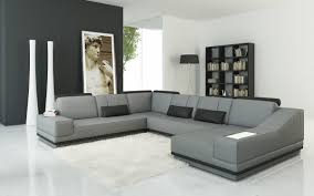 Our modular sofas come in faux leather, leather the great thing about modular sectional sofas is that you can create your own combination, so you get exactly what you want. Vig Divani Casa 5068 Modern Grey And Black Leather Sectional Sofa Sofa Design Grey Sectional Sofa Modern Couch Design