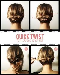 Try this medium length hairstyle done with blonde hue. 23 Five Minute Hairstyles For Busy Mornings