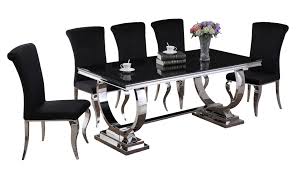 The glass top makes the room look bigger while also providing more seating and showing off the chairs. Venice Black Glass Dining Table Modish Furnishing