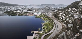 挪威卑尔根滨水公园设计竞赛获胜作品 design competitions waterfront geometric pool