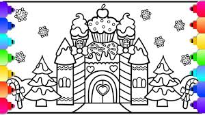Black And White Candy Land Candy Clipart How To Draw A Castle Candy Land Castle Coloring Page Christmas Color Castle Coloring Page Christmas Coloring Pages Candyland