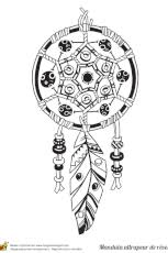 Coloriage D Un Mandala Attrape Reve Plume Connu aujourd'hui dans le monde entier, il est maîtriser les bases de l'attrape rêve dessin, c'est connaître les éléments principaux qui composent cet objet. coloriage d un mandala attrape reve plume
