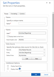 Sub Grid Properties For Main Forms Microsoft Docs