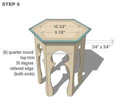 Remodelaholic Hexagonal Moroccan Side Table Plans Moroccan Side Table Moroccan Table Side Table