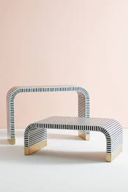 Black And White Inlay Console Table Waterfall Inlay Console Table Bone Inlay Furniture Console Table