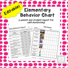 Student Parent Behavior Chart Editable