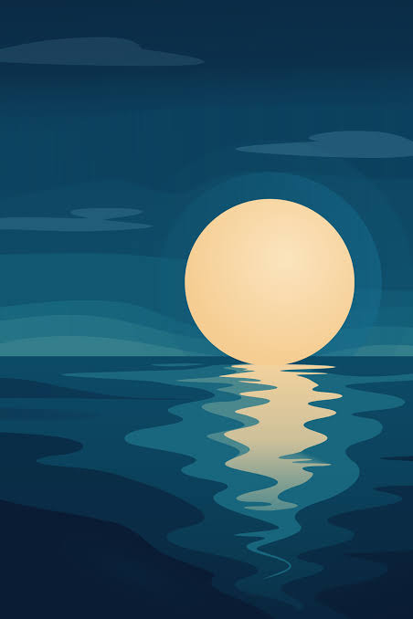 Full moon reflected on dark water at night vector – Free Wallpaper Image on  Unsplash
