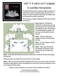 Fold a piece of card in half. V Fold Popup Card Assembly Instructions