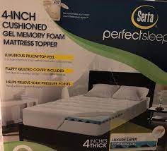 Serta 4 Pillow Top And Memory Foam Mattress Topper Full Walmart Com Walmart Com