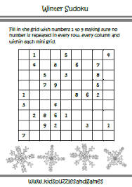 Make free and printable crossword puzzles by using templates that are available online and on your computer. Winter Kids Puzzles And Games
