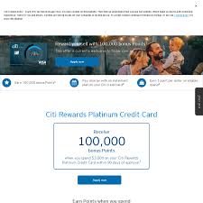 Reward points are evergreen and will never expire. 100 000 Bonus Citibank Points With Citi Rewards Platinum Credit Card Spend 3000 In 90 Days 49 Annual Fee Ozbargain