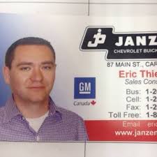 Eric's Sales Page For Janzen Chevrolet Winkler