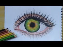 Learn How To Draw Eye With Colored Pencils Easy Step By Step Youtube Cool Eye Drawings Color Pencil Art Colored Pencil Artwork