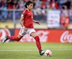 Nadia Nadim 9 Of Denmark Prepares To Take Her Penalty Shot During The Uefa Women S Euro 2017 Semi Final Match Between Denmark An Penalty Shot Semi Final Women
