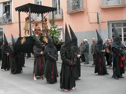 Penitents A La Procession De La Sanch La Semaine Sainte Vendredi Saint Saint