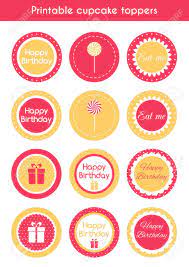 1500 x 1500 jpeg 651 кб. Printable Cupcake Toppers Vector Set Of Cupcake Toppers Labels Royalty Free Cliparts Vectors And Stock Illustration Image 57820059