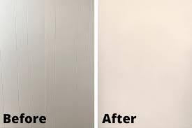 Once your surface is are prepped they are ready to hi, i'm painting a small shower room with poor ventilation a coral color. Making Wood Paneling Look Like Drywall An Easy How To Love Remodeled