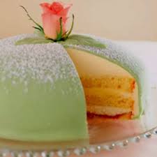 Swedish Princess Cake Best Cake Ever Our Mom Always Gets Each Of Us One For Our Birthday Every Year Swedish Cake Recipe Almond Cakes Swedish Princess Cake