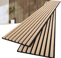 Amazon.com: MSXTE Wood Slat Wall Panels,2 Pack 94.48"x 11.02" Each,Wood  Wall Panels for Sound Absorbing,Wooden Wall Panels for Interior Wall ...