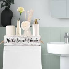 Put your sense of humor on display with these rustic home and farmhouse style bathroom decor ideas. Buy Ourwarm Hello Sweet Cheeks Bathroom Decor Box Funny Toilet Paper Organizer Box With Paper Towel Holder For Bathroom Decor Toilet Paper Storage Basket Bathroom Organizer Funny Gift For Couple Online In