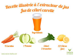 Recette Illustree Pour Un Jus Carotte Celeri A L Extracteur De Jus Recette Jus Extracteur Recette Jus De Fruit Recette Jus