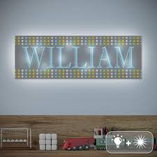 Twinklebright Led Their Name In Lights Canvas Lighted Canvas Led Wall Art Lights