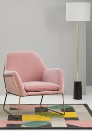 Frame Accent Armchair Blush Pink Cotton Velvet Pink Armchair Armchair Pink Chair