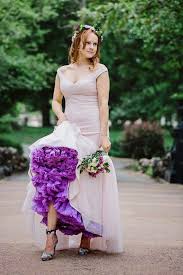 Color Petticoats Purple Wedding Dress Wedding Dresses Ombre Wedding Dress
