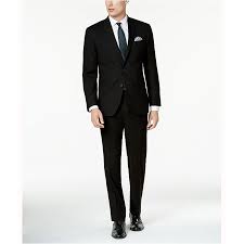 Royal blue slim fit suit. Men In Black Slimfit Suit Black Leather Jacket